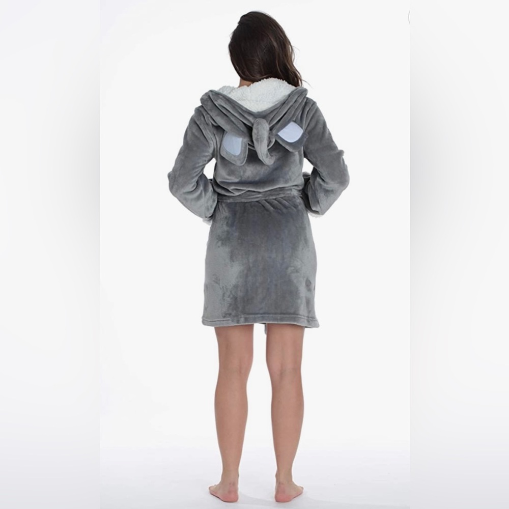 Just Love Critter Robe Sherpa Trim Velour Robes for Women - Picture 9 of 9